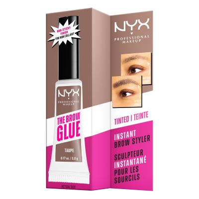 NYX Professional Makeup The Brow Glue Instant Brow Styler Augenbrauengel und -pomade für Frauen 5 g Farbton  02 Taupe