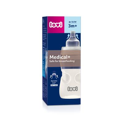LOVI Medical+ Bottle 3m+ Slow Babyflasche für Kinder 250 ml