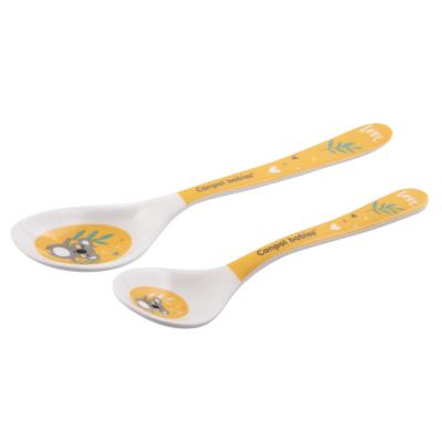 Canpol babies Exotic Animals Melamine Spoons 9m+ Yellow Geschirr für Kinder 2 St.