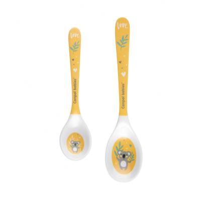 Canpol babies Exotic Animals Melamine Spoons 9m+ Yellow Geschirr für Kinder 2 St.