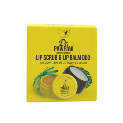 Dr. PAWPAW Scrub &amp; Nourish Lip Scrub &amp; Lip Balm Duo Lippenbalsam für Frauen 16 g