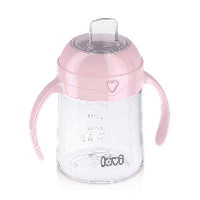 LOVI First Cup With Spout Pink 6m+ Trinkbecher für Kinder 150 ml