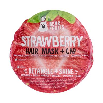Bear Fruits Strawberry Hair Mask + Cap Haarmaske für Frauen Set