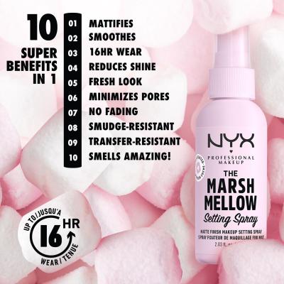 NYX Professional Makeup Marshmellow Setting Spray Make-up Fixierer für Frauen 60 ml
