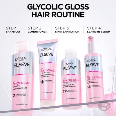 L&#039;Oréal Paris Elseve Glycolic Gloss Shampoo Shampoo für Frauen 200 ml