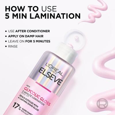 L&#039;Oréal Paris Elseve Glycolic Gloss 5 Minute Lamination Haarmaske für Frauen 200 ml