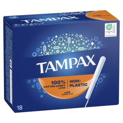 Tampax Non-Plastic Super Plus Tampon für Frauen Set