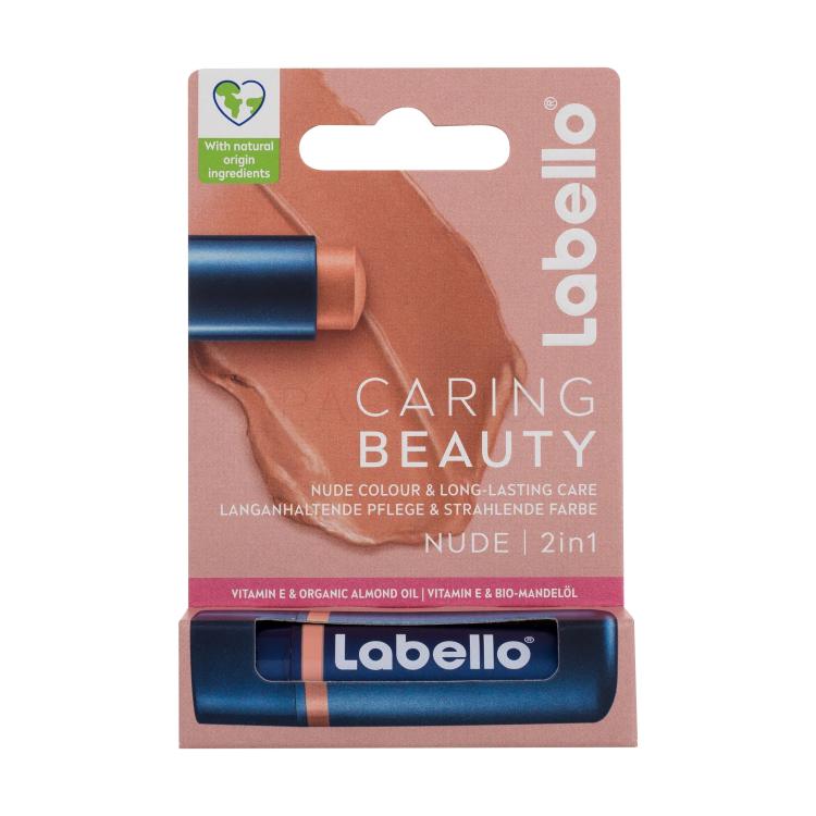 Labello Caring Beauty Lippenbalsam für Frauen 4,8 g Farbton  Nude