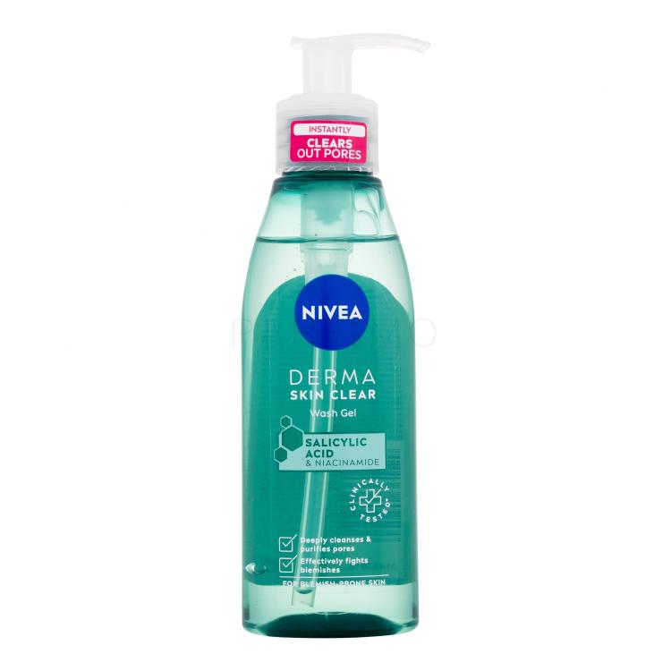 Nivea Derma Skin Clear Wash Gel Reinigungsgel für Frauen 150 ml