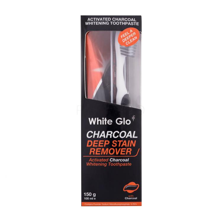 White Glo Charcoal Deep Stain Remover Zahnpasta Set