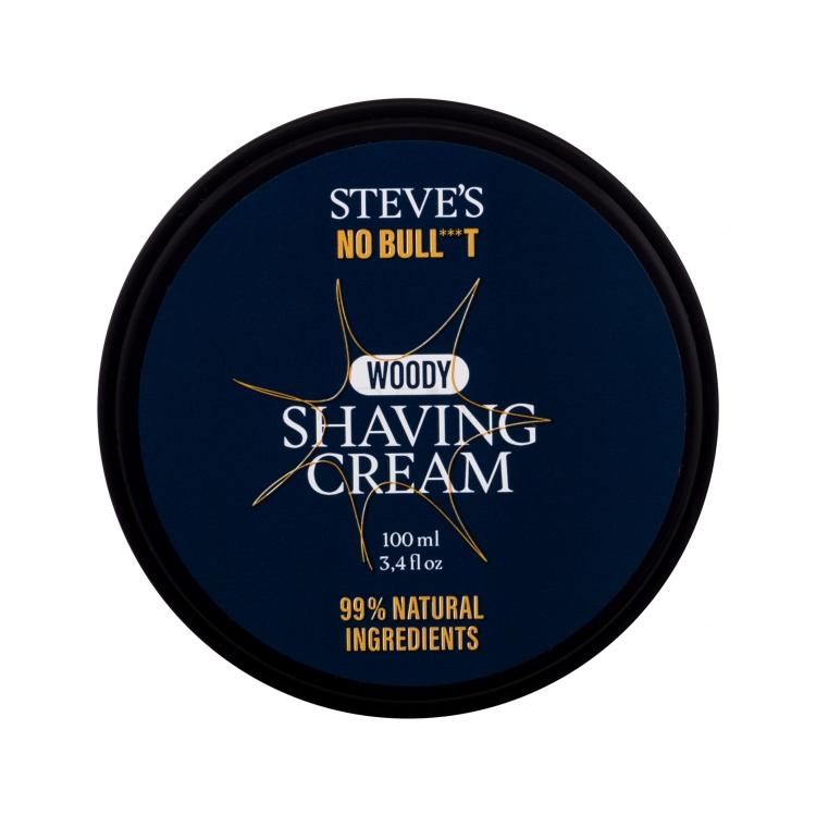 Steve´s No Bull***t Woody Shaving Cream Rasiercreme für Herren 100 ml