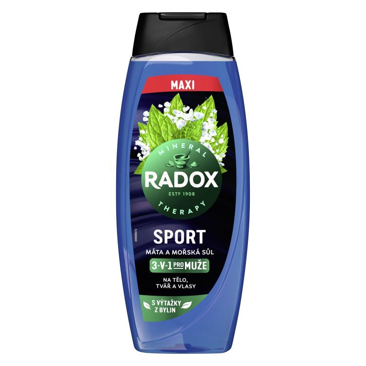 Radox Sport Mint And Sea Salt 3-in-1 Shower Gel Duschgel für Herren 450 ml
