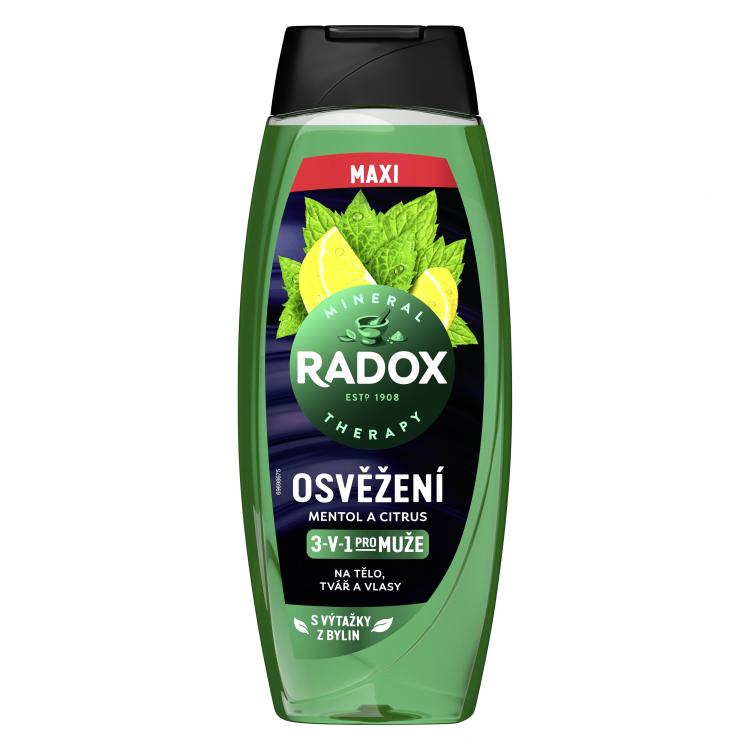 Radox Refreshment Menthol And Citrus 3-in-1 Shower Gel Duschgel für Herren 450 ml