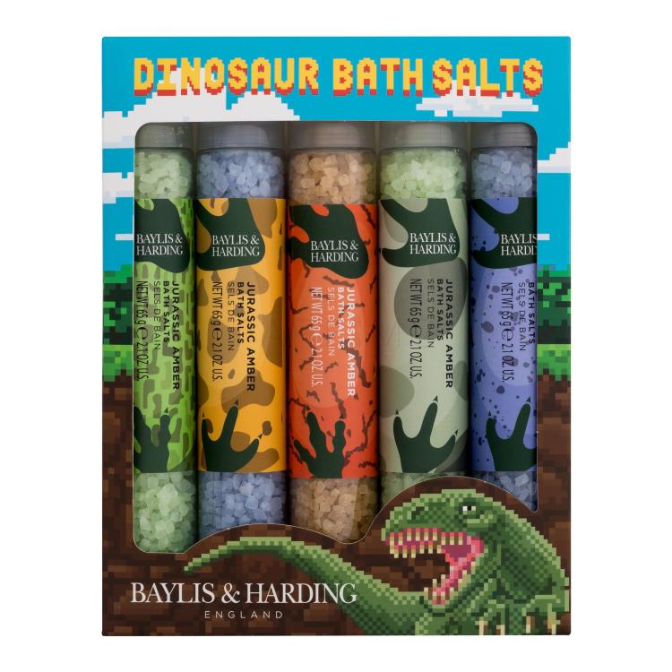 Baylis &amp; Harding Dinosaur Bath Salts Geschenkset Badesalz Jurassic Amber 5 x 65 g