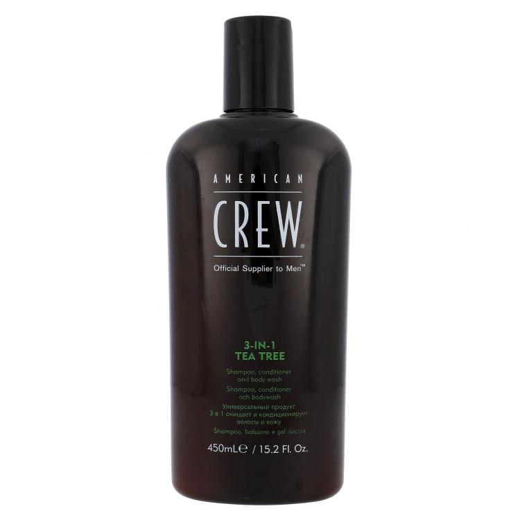 American Crew 3-IN-1 Tea Tree Shampoo für Herren 450 ml