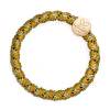 By Eloise London Woven Gold Circle Haargummi für Frauen 1 St. Farbton  Olive Green