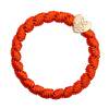 By Eloise London Woven Gold Heart Haargummi für Frauen 1 St. Farbton  Red Orange