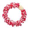 By Eloise London Silk Scrunchie Gold Heart Haargummi für Frauen 1 St. Farbton  Red Leopard