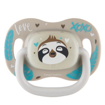 Canpol babies Exotic Animals Silicone Soother Sloth 18m+ Schnuller für Kinder 1 St.