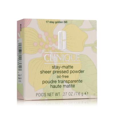 Clinique Stay-Matte Sheer Pressed Powder Puder für Frauen 7,6 g Farbton  17 Stay Golden
