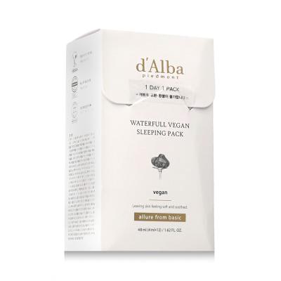 d&#039;Alba White Truffle Waterfull Vegan Sleeping Pack Gesichtsmaske für Frauen 12x4 ml