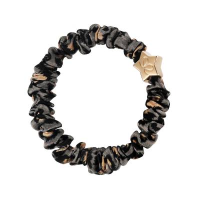 By Eloise London Skinny Silk Scrunchie Gold Star Haargummi für Frauen 1 St. Farbton  Grey Leopard