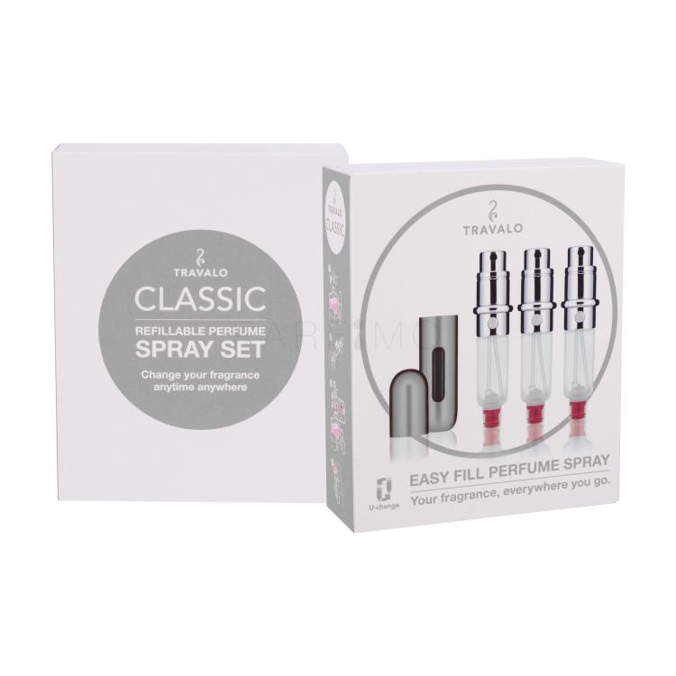 Travalo Classic Geschenkset Nachfüllbarer Flakon 3x5 ml + Hülle