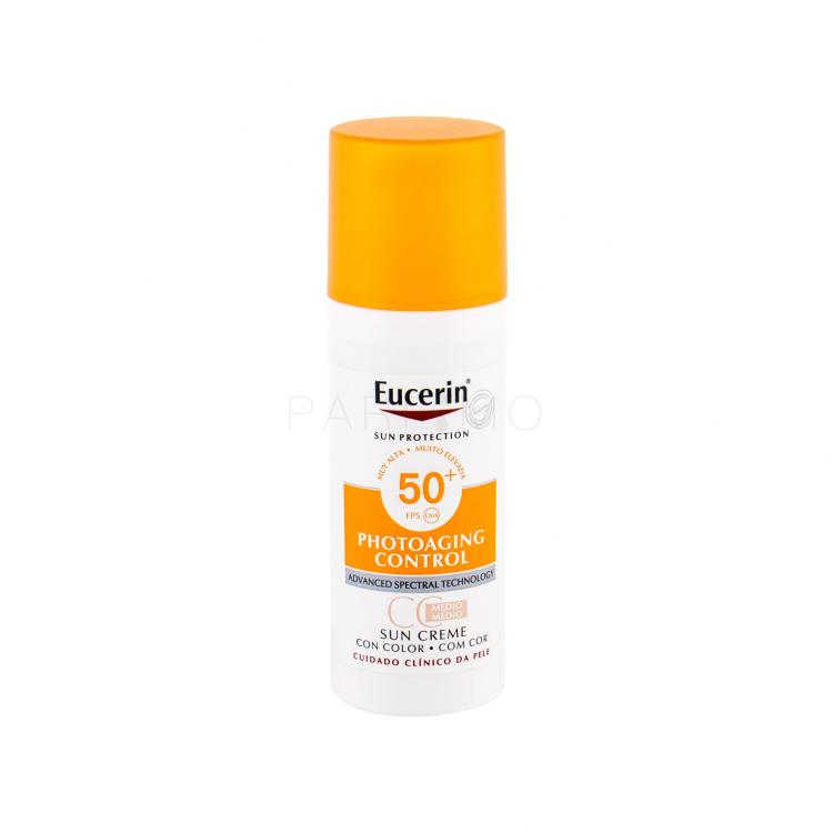 Eucerin Sun Protection Photoaging Control CC Cream SPF50+ Sonnenschutz fürs Gesicht für Frauen 50 ml Farbton  Medium