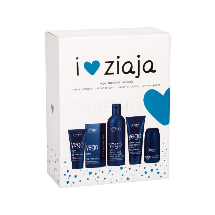 Ziaja Men (Yego) Geschenkset Duschgel 3in1 300 ml + Feuchtigkeitscreme SPF6 50 ml + After Shave Balsam 75 ml + Antitranspirant 60 ml