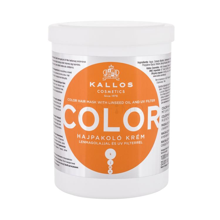 Kallos Cosmetics Color Haarmaske für Frauen 1000 ml