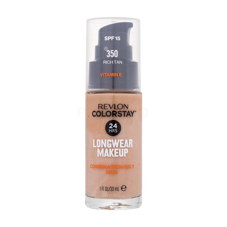 Revlon Colorstay Combination Oily Skin SPF15 Foundation für Frauen 30 ml Farbton  350 Rich Tan