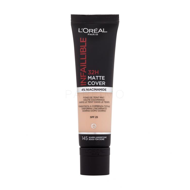 L&#039;Oréal Paris Infaillible 32H Matte Cover SPF25 Foundation für Frauen 30 ml Farbton  145