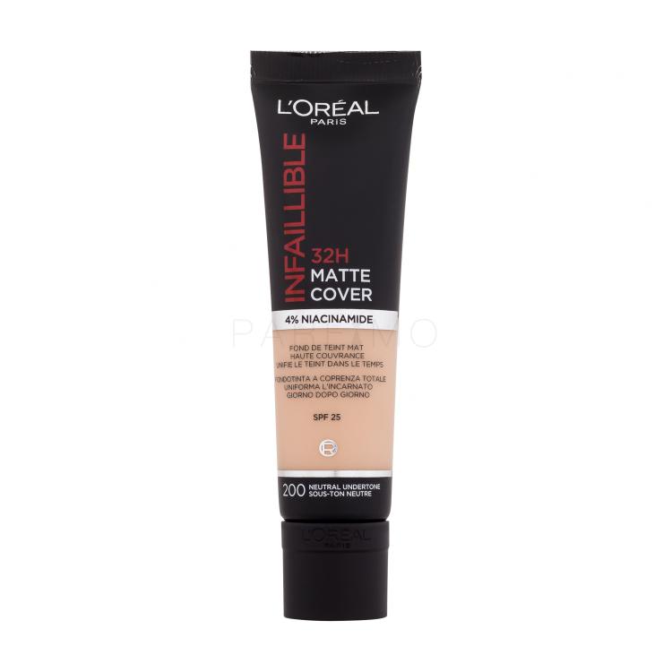 L&#039;Oréal Paris Infaillible 32H Matte Cover SPF25 Foundation für Frauen 30 ml Farbton  200