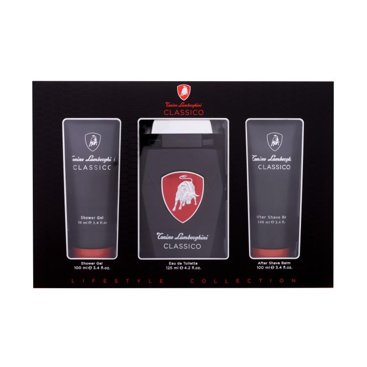 Lamborghini Classico Geschenkset Edt 125 ml + Duschgel 100 ml + After Shave Balsam 100 ml