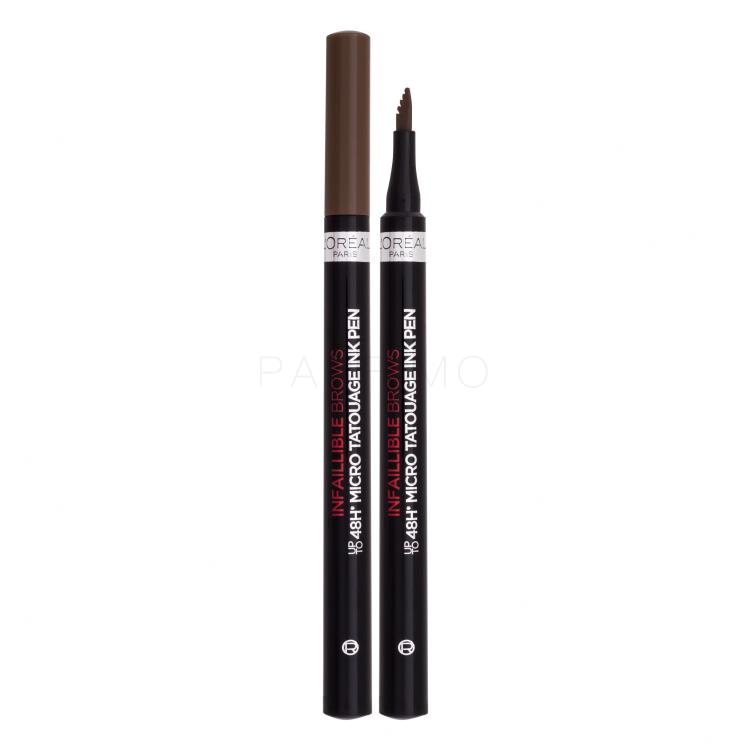 L'Oréal Paris Infaillible Brows 48H Micro Tatouage Ink Pen Augenbrauenstift für Frauen 1 g Farbton  5.0 Light Brunette