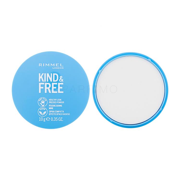 Rimmel London Kind &amp; Free Healthy Look Pressed Powder Puder für Frauen 10 g Farbton  01 Translucent