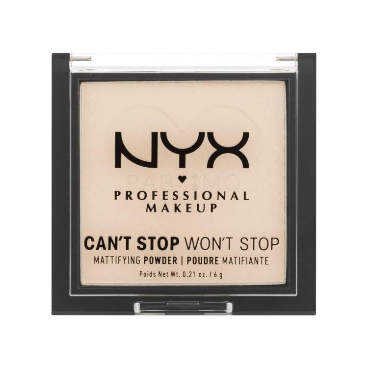 NYX Professional Makeup Can&#039;t Stop Won&#039;t Stop Mattifying Powder Puder für Frauen 6 g Farbton  01 Fair