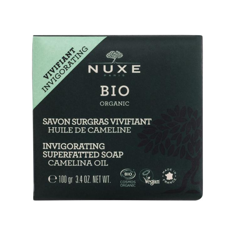 NUXE Bio Organic Invigorating Superfatted Soap Camelina Oil Seife für Frauen 100 g