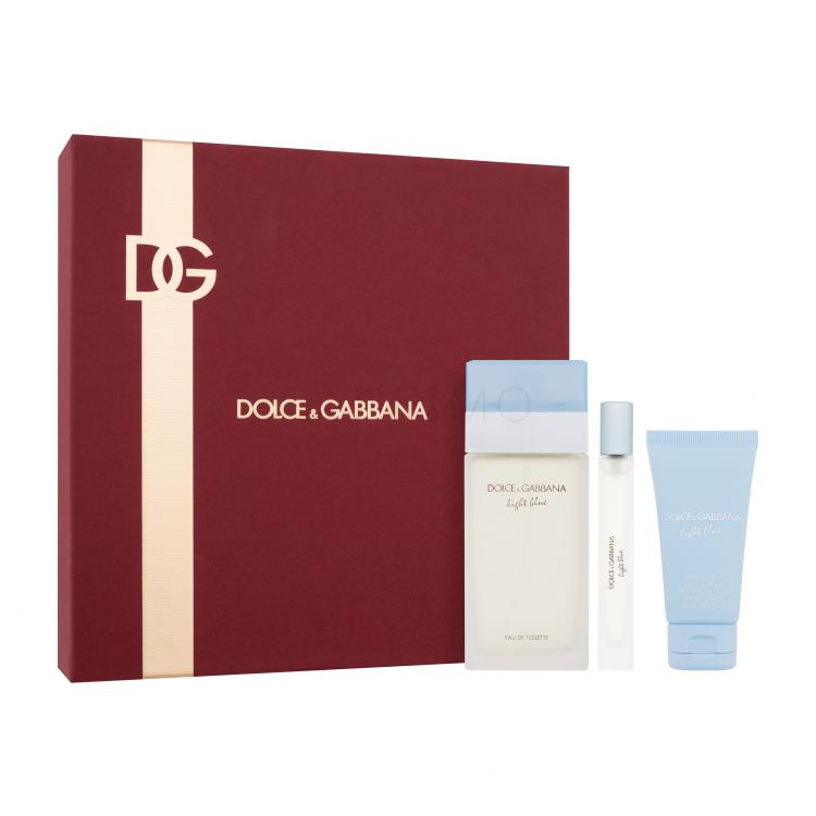 Dolce&amp;Gabbana Light Blue Geschenkset Eau de Toilette 100 ml + Körpercreme 50 ml + Eau de Toilette 10 ml