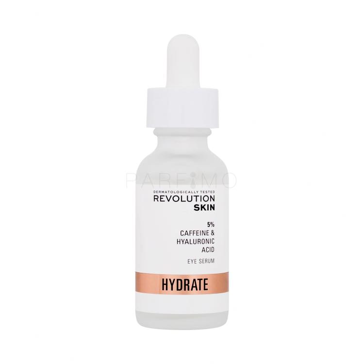 Revolution Skincare Hydrate 5% Caffeine &amp; Hyaluronic Acid Eye Serum Augenserum für Frauen 30 ml