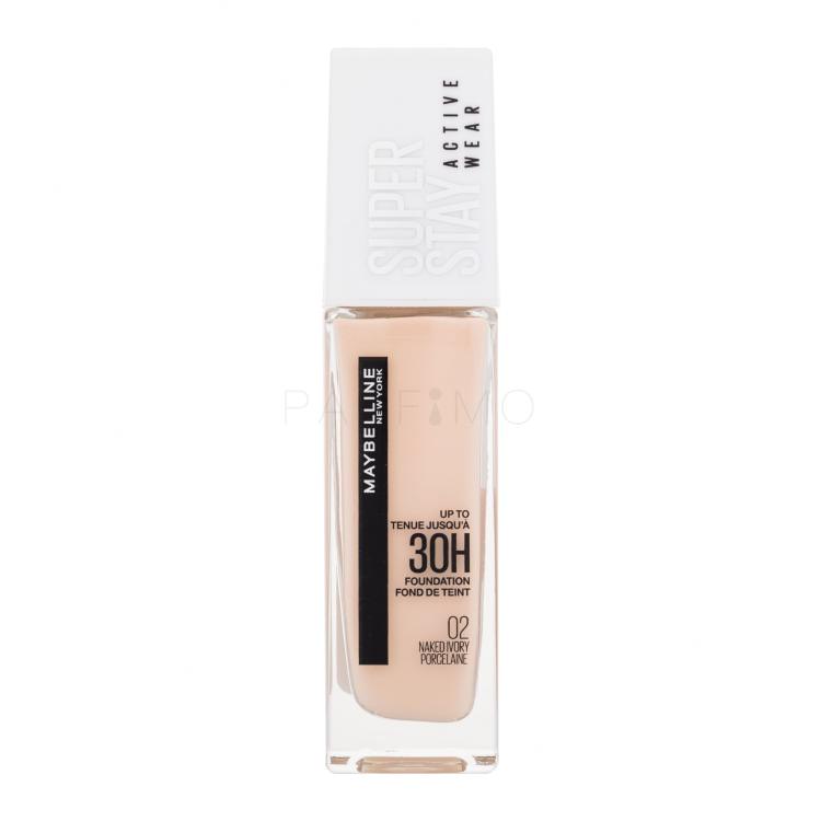 Maybelline Super Stay Active Wear 30H Foundation für Frauen 30 ml Farbton  02 Naked Ivory Porcelaine