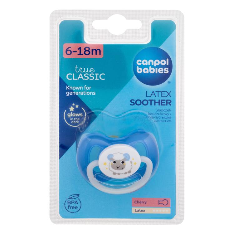 Canpol babies Bunny &amp; Company Latex Soother Blue 6-18m Schnuller für Kinder 1 St.