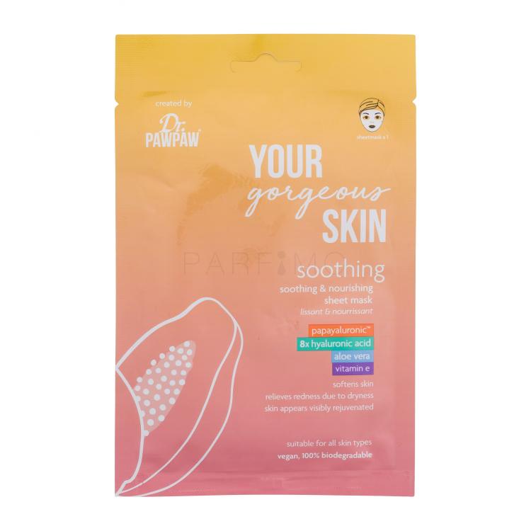 Dr. PAWPAW Your Gorgeous Skin Soothing Sheet Mask Gesichtsmaske für Frauen 25 ml