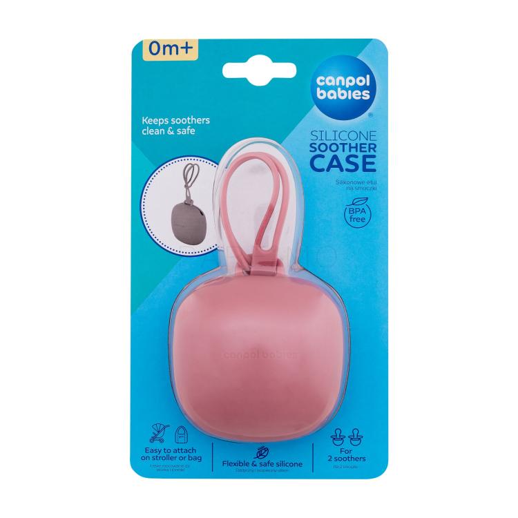 Canpol babies Silicone Soother Case Pink Schnullerhülle für Kinder 1 St.