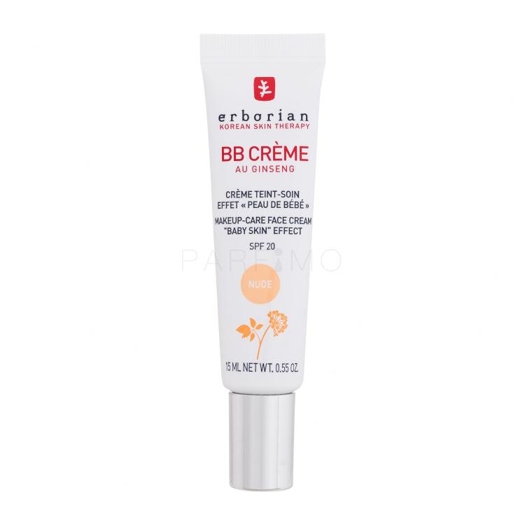 Erborian BB Crème Makeup-Care Face Cream SPF20 BB Creme für Frauen 15 ml Farbton  Nude
