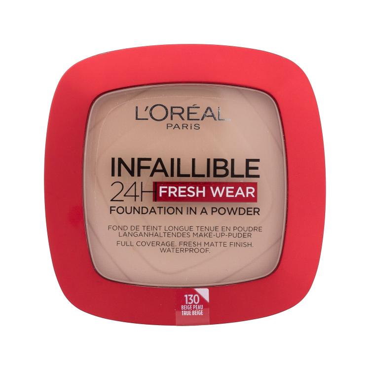 L&#039;Oréal Paris Infaillible 24H Fresh Wear Foundation In A Powder Foundation für Frauen 9 g Farbton  130 True Beige