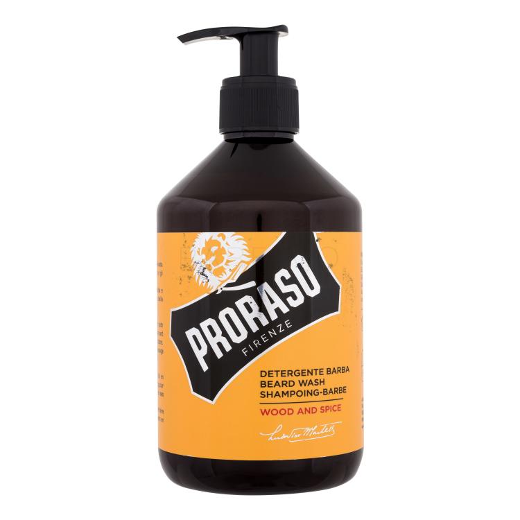 PRORASO Wood &amp; Spice Beard Wash Bartshampoo für Herren 500 ml