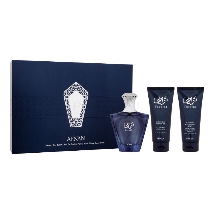 Afnan Turathi Blue Geschenkset Eau de Parfum 90 ml + Duschgel 100 ml + After Shave Balsam 100 ml