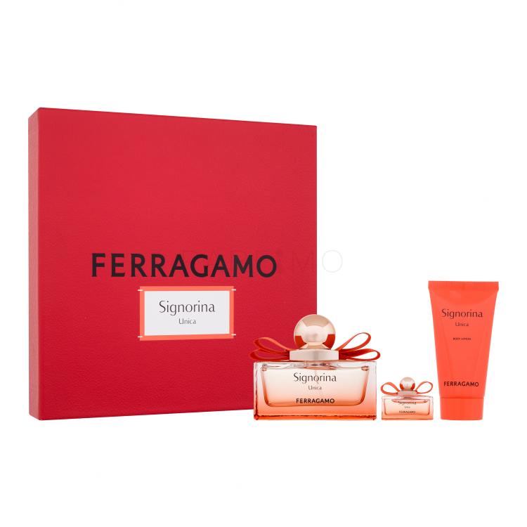 Ferragamo Signorina Unica Geschenkset Eau de Parfum 100 ml + Körperlotion 50 ml + Eau de Parfum 5 ml