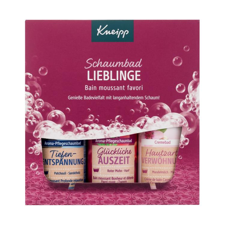 Kneipp Schaumbad Lieblinge Geschenkset Badeschaum Tiefen Entspannung 100 ml + Badeschaum Glückliche Auszeit 100 ml + Badeschaum Hautzarte Verwöhnung 100 ml
